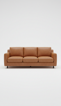 Three-seater leather sofa in Italian hide