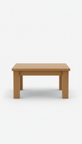 Solid oak coffee table with waterfall edge